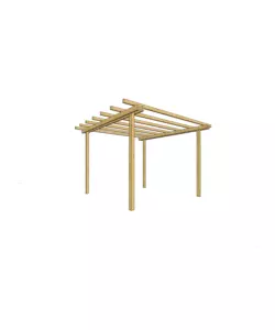 PERGOLA AUTOPORTANTE DA ESTERNO IN LEGNO, 240X240 CM